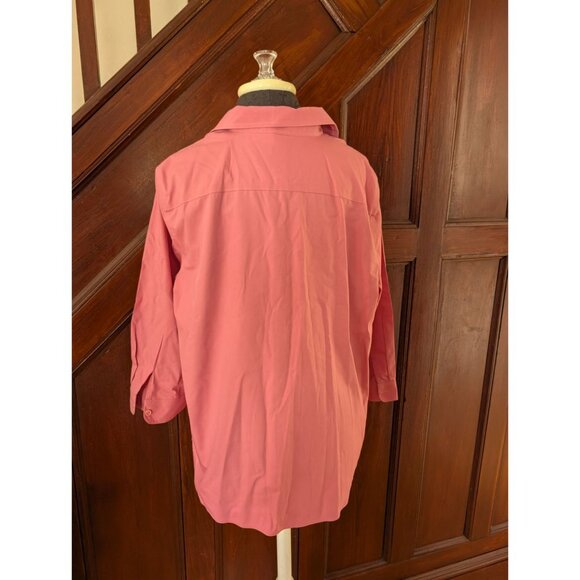 Coldwater Creek Womens Pink Button-Up Collared Shirt XL Polyester Blend - Picture 2 of 6